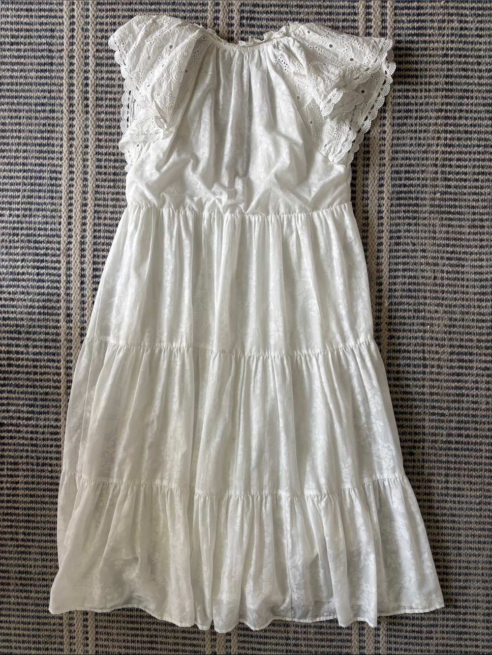 En Saison Rue Midi Ivory Eyelet Tiered Dress - Picture 4 of 4